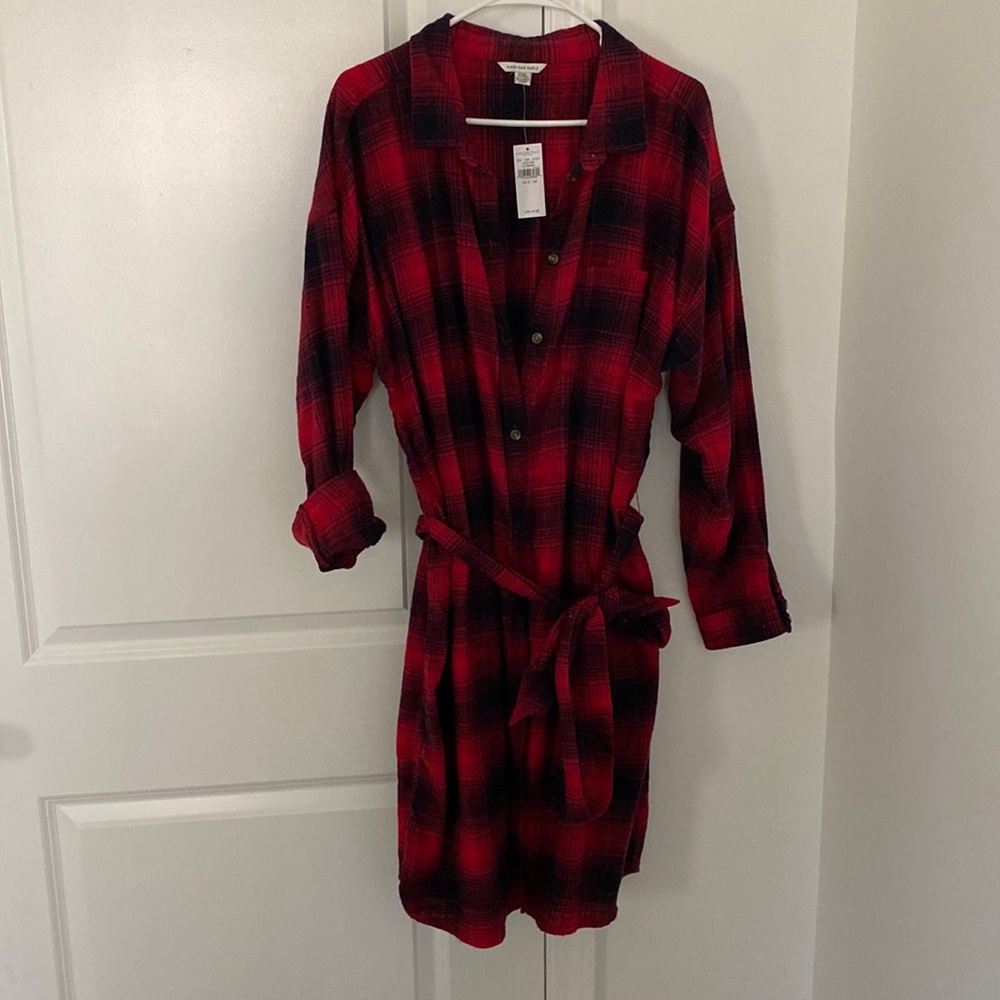 American eagle flannel plaid dress